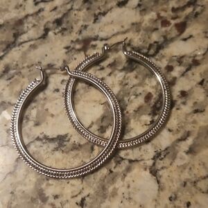 Elegant Silver Hoop Earrings